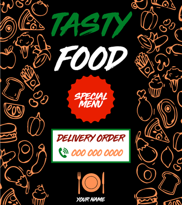 Custom Business Flyers Multiple Sizes Tasty Food