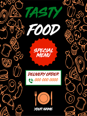 Custom Business Flyers Multiple Sizes Tasty Food