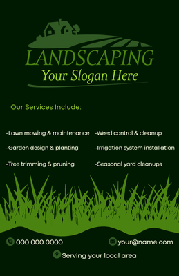 Custom Business Flyers Multiple Sizes Landscaping Slogan