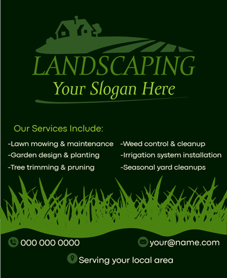 Custom Business Flyers Multiple Sizes Landscaping Slogan