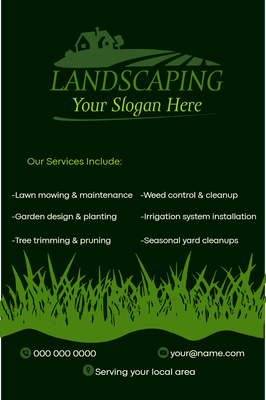 Custom Business Flyers Multiple Sizes Landscaping Slogan