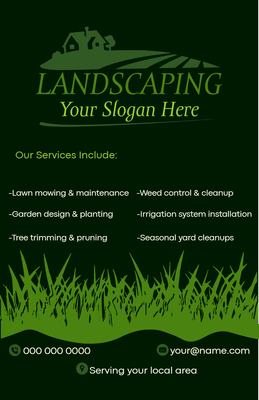 Custom Business Flyers Multiple Sizes Landscaping Slogan
