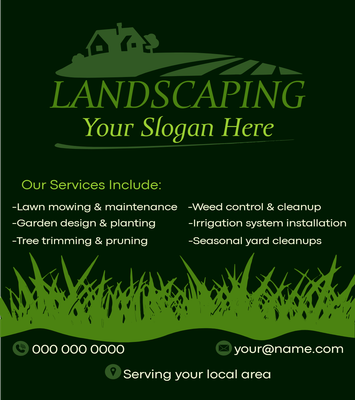 Custom Business Flyers Multiple Sizes Landscaping Slogan