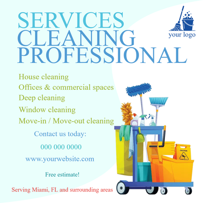 Custom Business Flyers Multiple Sizes Clean Services