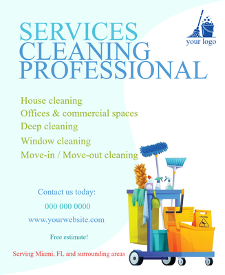 Custom Business Flyers Multiple Sizes Clean Services