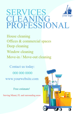 Custom Business Flyers Multiple Sizes Clean Services