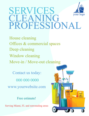 Custom Business Flyers Multiple Sizes Clean Services