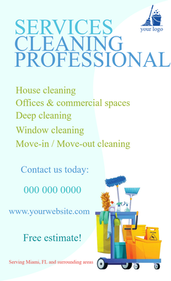 Custom Business Flyers Multiple Sizes Clean Services
