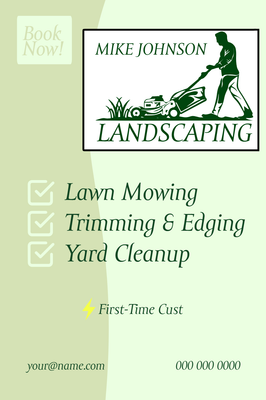 Custom Business Flyers Multiple Sizes Landscaping Book Now!