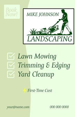 Custom Business Flyers Multiple Sizes Landscaping Book Now!