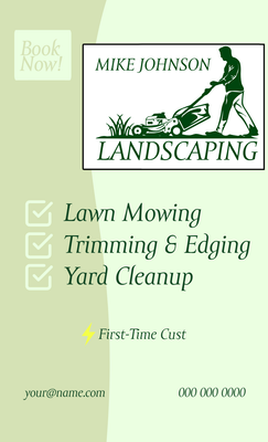 Custom Business Flyers Multiple Sizes Landscaping Book Now!