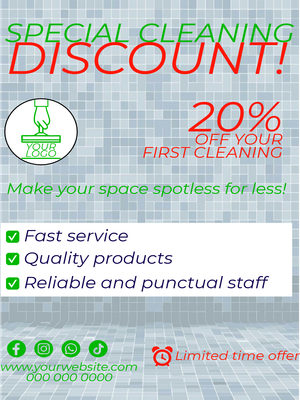 Custom Business Flyers Multiple Sizes Special Cleaning