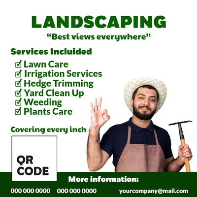 Custom Business Flyers Multiple Sizes Landscaping Best View