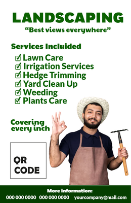 Custom Business Flyers Multiple Sizes Landscaping Best View