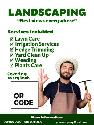Custom Business Flyers Multiple Sizes Landscaping Best View
