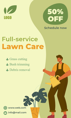 Custom Business Flyers Multiple Sizes Lawn Care