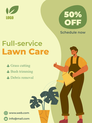 Custom Business Flyers Multiple Sizes Lawn Care