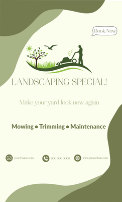 Custom Business Flyers Multiple Sizes Landscaping Special!