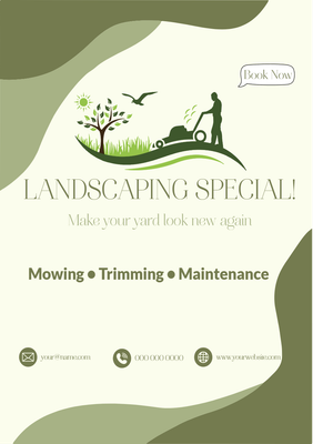 Custom Business Flyers Multiple Sizes Landscaping Special!