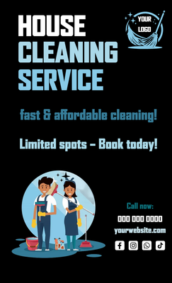 Custom Business Flyers Multiple Sizes House Cleaning