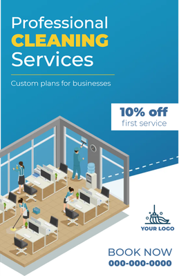 Custom Business Flyers Multiple Sizes Professional Cleaning