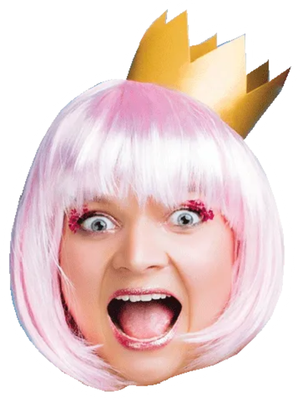 Custom Big Head Cutouts Multiple Sizes Pink Star Crown