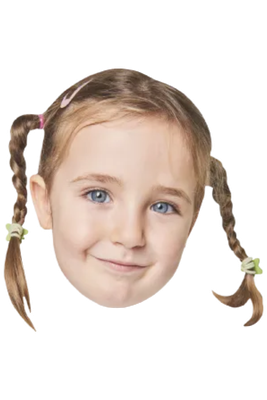 Custom Big Head Cutouts Multiple Sizes Girl Braids