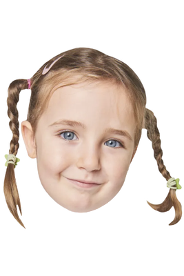 Custom Big Head Cutouts Multiple Sizes Girl Braids