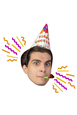 Custom Big Head Cutouts Multiple Sizes Birthday Party Hat