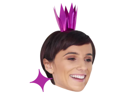 Custom Big Head Cutouts Multiple Sizes Party Purple Crown