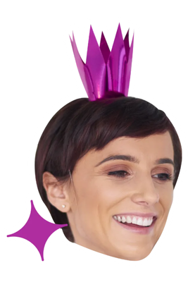 Custom Big Head Cutouts Multiple Sizes Party Purple Crown