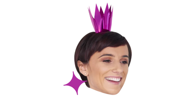 Custom Big Head Cutouts Multiple Sizes Party Purple Crown