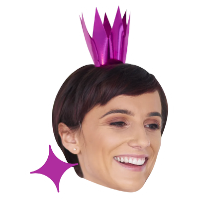 Custom Big Head Cutouts Multiple Sizes Party Purple Crown