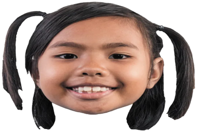 Custom Big Head Cutouts Multiple Sizes Smiling Girl
