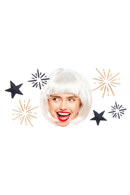 Custom Big Head Cutouts Multiple Sizes Party White Hair
