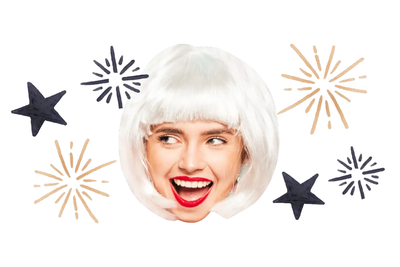 Custom Big Head Cutouts Multiple Sizes Party White Hair