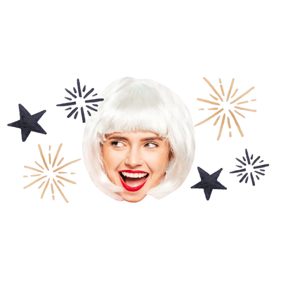 Custom Big Head Cutouts Multiple Sizes Party White Hair