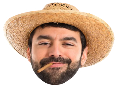 Custom Big Head Cutouts Multiple Sizes Man Hat