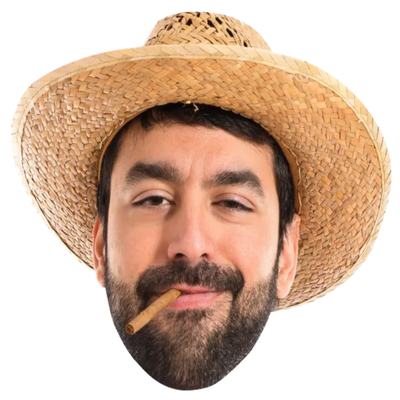 Custom Big Head Cutouts Multiple Sizes Man Hat
