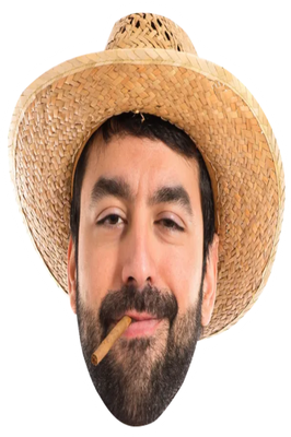 Custom Big Head Cutouts Multiple Sizes Man Hat