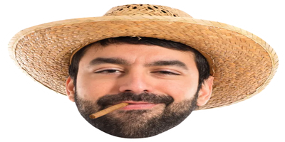 Custom Big Head Cutouts Multiple Sizes Man Hat