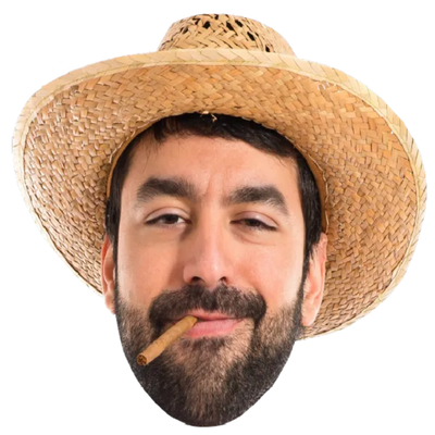 Custom Big Head Cutouts Multiple Sizes Man Hat