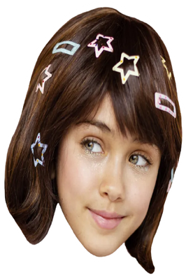 Custom Big Head Cutouts Multiple Sizes Star Clip Girl