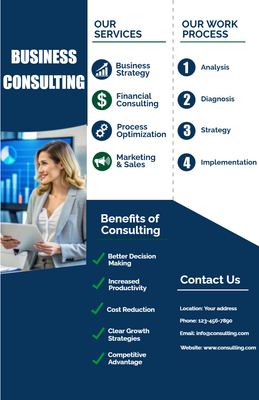 Custom Brochures Multiple Sizes Business Consulting