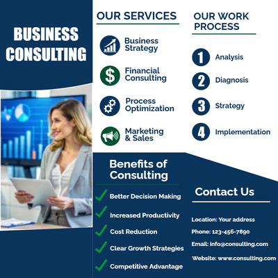 Custom Brochures Multiple Sizes Business Consulting