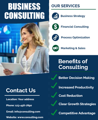 Custom Brochures Multiple Sizes Business Consulting