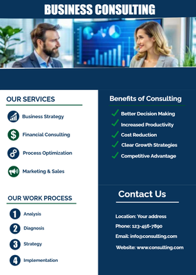 Custom Brochures Multiple Sizes Business Consulting