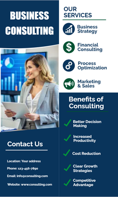 Custom Brochures Multiple Sizes Business Consulting