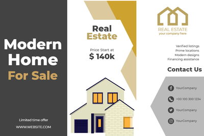 Custom Brochures Multiple Sizes Property For Sale