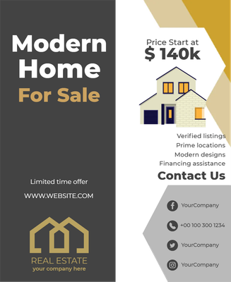 Custom Brochures Multiple Sizes Property For Sale